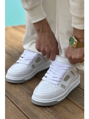 Avax Premium Kalite Erkek Sneaker Beyaz Gri