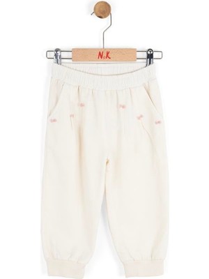Nk Kız Bebek Little Pantolon 1-4 Yaş Krem