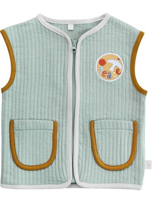 Miela Kids Kontrast Biyeli Kapitone Yelek