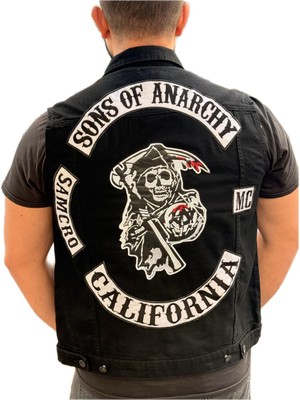 Sons Of Anarchy Siyah Kot Yelek
