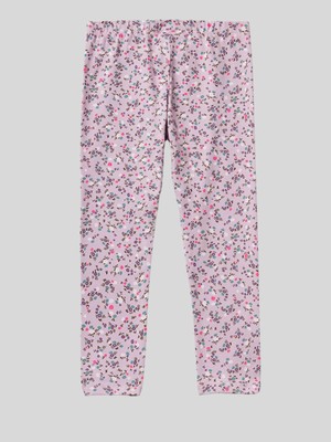 Benetton Kız Çocuk Desenli Tayt 1-6 Yaş Lila