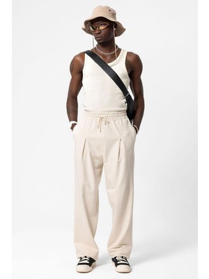 Basic Baggy Eşofman Alt Taş