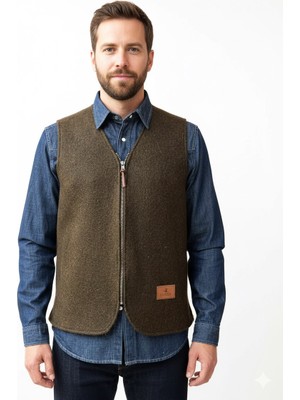 Stuf&co Yün Keçe Yelek (  Barbour Içlik Uyumlu , Barbour Kürk  Uyumlu Yelek)