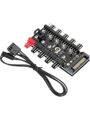 4988 10 Port Fan Power Sata Güç Switch Pwm Çoklayıcı