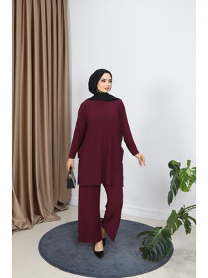 Yanları Cepli Sandy Pantolonlu Takım