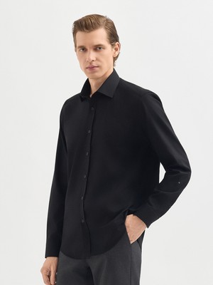 Karaca Erkek Slım Fıt Gömlek-Siyah