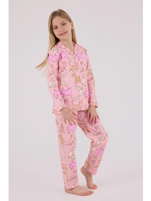 Rolypoly Kız Çocuk Pijama Takım 2-14 Yaş Pembe