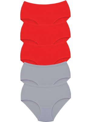 5 Adet Tutku Kadın Yüksek Bel Bato Kalın Lastik Külot S7