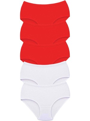 5 Adet Tutku Kadın Yüksek Bel Bato Kalın Lastik Külot S8