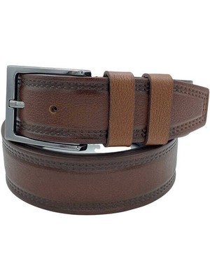 Kahverengi Hakiki Manda Derisi 4 Cm.lik Spor Kemer (Tek Katmanlı Manda Derisi) - XD-411-28-ST