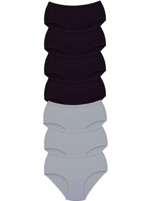 7 Adet Tutku Kadın Yüksek Bel Bato Kalın Lastik Külot S3