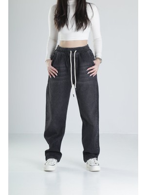 Siyah Baggy Kot Pantolon