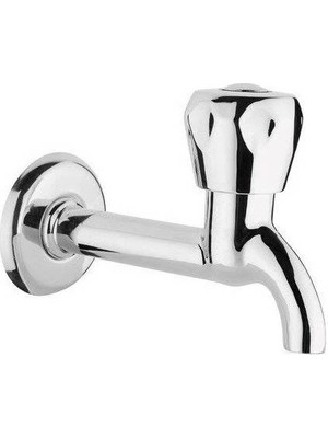 Klasik Musluk Uzun Başlık Kırmızı Sıcak Su Topbaş Topaç Koç Başlık Duvardan Tek Giriş