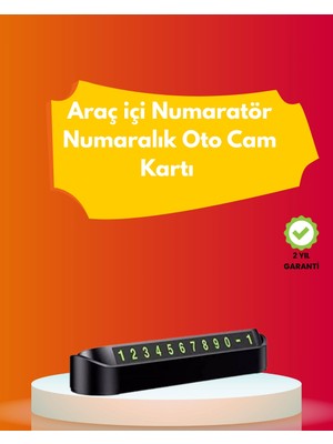 Şık ve Işlevsel Fosforlu Araç Numaratörü – Kolay Kullanım, Yüksek Görünürlük