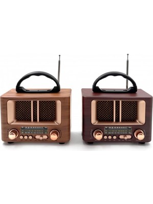 Ahşap Kare Küçük Nostaljik Radyo