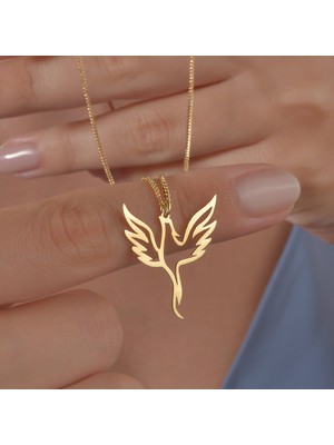 Nox Jewelry 925 Ayar Gümüş Ankakuşu Kolye