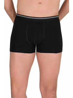 Likralı Erkek Boxer Şort Siyah 1097B