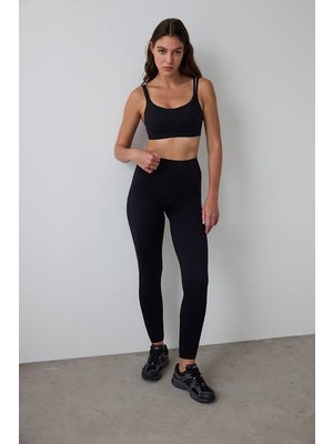 Siyah Yüksek Bel Toparlayıcı Miracle Slimmer Tayt