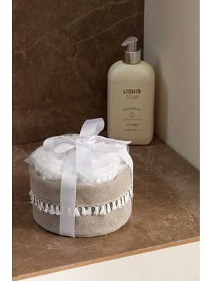 Madame Coco Yeni Sezon Mavrice Sepetli Havlu Seti - Beyaz - Beyaz