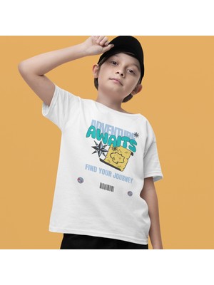 Çocuk Klasik Tişört – Yuvarlak Yaka, Günlük Kullanım Için