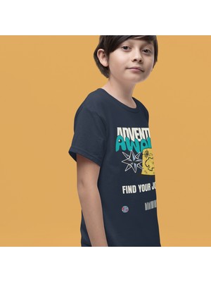 Çocuk Klasik Tişört – Yuvarlak Yaka, Günlük Kullanım Için