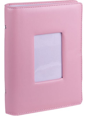 Instax Polakart Pencereli Fotoğraf Albümü - 193 Kapasite-Pembe