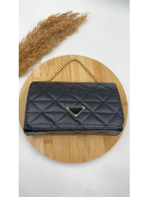 Kadın Kapitone Çapraz Çanta – Zincir Askılı, Mini Boy