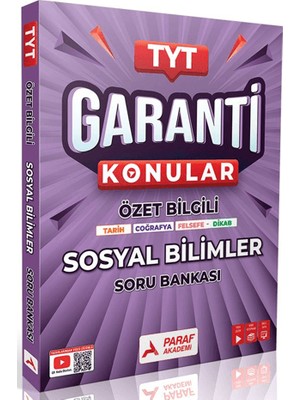 Paraf Yayınları Paraf Akademi Tyt Sosyal Bilimler Garanti Soru Bankası