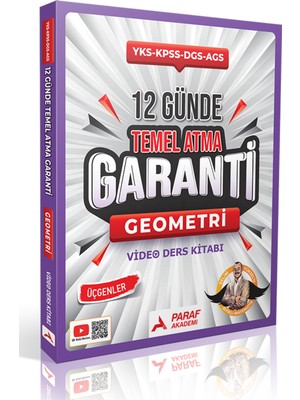 Paraf Yayınları 12 Günde Temel Atma Garanti Geometri Video Ders Kitabı Üniversite Hazırlık TYT AYT KPSS