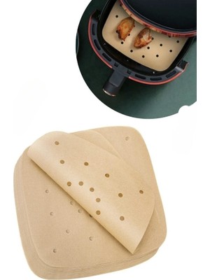 Online Home Market Deyhome 100'LÜ Delikli Tek Kullanımlık Pişirme Kağıdı Yapışmaz Yağ Geçirmez