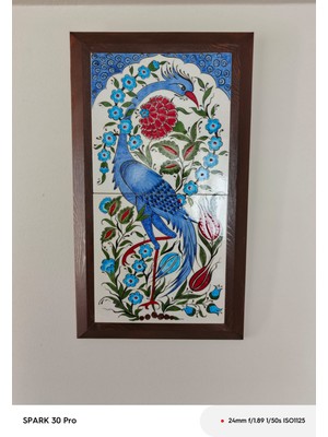 El Yapımı Çini 20X40 cm Anka Kuşu Tablo