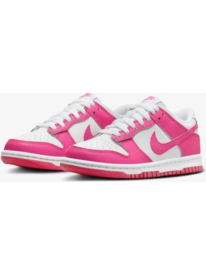 Nike Dunk Low Pembe Beyaz Deri Kadın Sneaker Spor Ayakkabı - FB9109-102