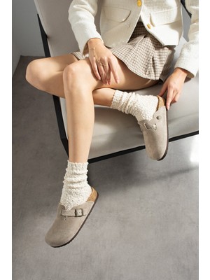 Uniqueqoop Oslo Süet Mantar Taban Anatomik Terlik