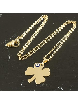 Zengezur Yonca Isim Yazılabilir Kolye-Sarı