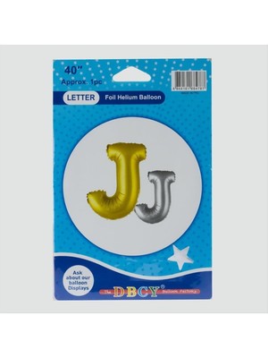 Zengezur Gümüş Renkli 40X100 Harfli Folyo Balon-J