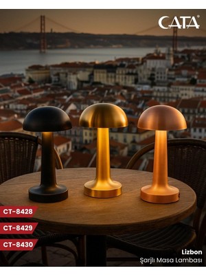 Zengezur CATA-CT-8429-LİZBON Antik Şarjli Masa Lambasi