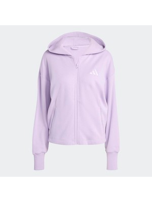 Adidas Sportswear JV9824 ALL SZN French Terry Bol Tam Boy Fermuarlı Kapüşonlu Üst