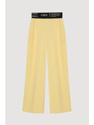 Beli Lastik Detaylı Palazzo Pantolon