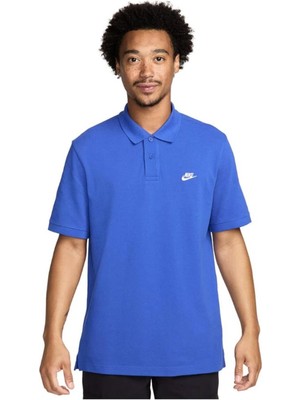 Club Erkek Mavi Polo Yaka Pamuklu T-Shirt