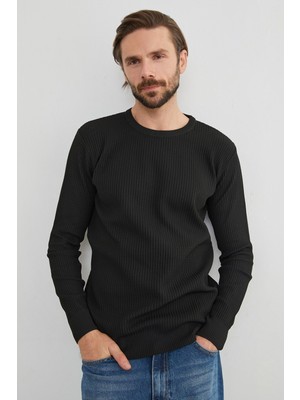 Basic Bisiklet Yaka Örgü Triko Kazak