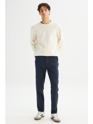 Regular Fit Normal Kesim Normal Bel Pamuklu Esnek Antrasit Chino Pantolon