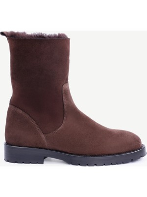 Içi Kürklü Deri Uzun Bot