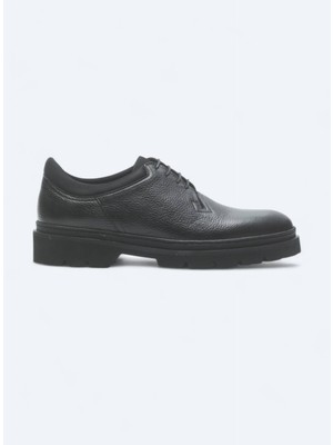 Siyah Deri Smart Casual Ayakkabı
