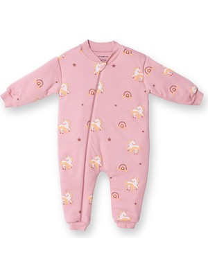 Little Plane Kız Bebek Uyku Tulumu Fermuarlı 2.5 Tog Bisiklet Yaka Uzun Kol Patiksiz Paça