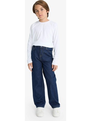 DeFacto Erkek Çocuk Wide Leg Düz Paça Jean Pantolon F2258A825AU