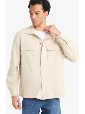 DeFacto Esnek Kumaş Çapraz Dokuma Gömlek E7689AX25AU