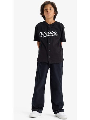DeFacto Loose Fit Standart Paça Gabardin Pantolon Erkek Çocuk G1866A825AU