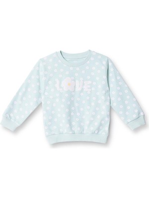 Hellobaby Kız Bebek Sweatshirt Şardonlu Bisiklet Yaka Uzun Kol