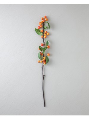 Berry Branches Tek Dal Yapay Çiçek 94 cm Turuncu