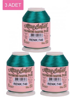 3 Adet Altınbaşak Oya ve Dantel Ipi 20 gr -  - No: 740